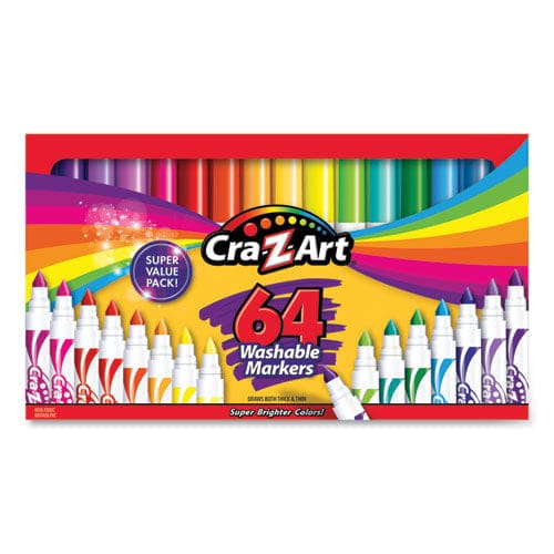 Cra-Z-Art Washable Markers Broad Bullet Tip Assorted Colors 64/set - School Supplies - Cra-Z-Art®