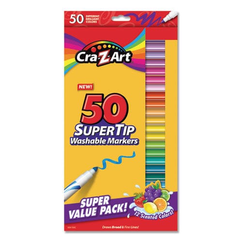 Cra-Z-Art Washable Supertip Markers Fine/broad Bullet Tips Assorted Colors 50/set - School Supplies - Cra-Z-Art®