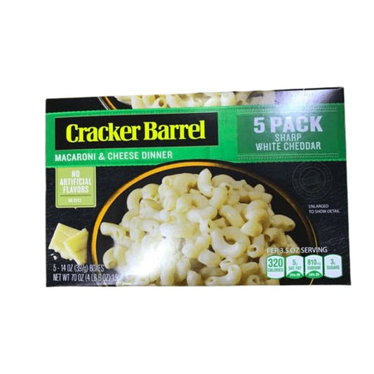 Cracker Barrel Sharp White Cheddar Macaroni & Cheese Dinner, 5 pk./14 oz. - ShelHealth.Com