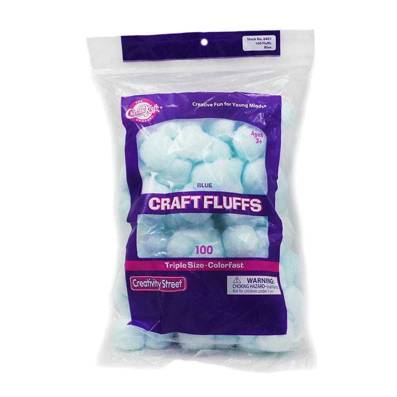Craft Fluffs Blue (Pack of 10) - Craft Puffs - Dixon Ticonderoga Co - Pacon