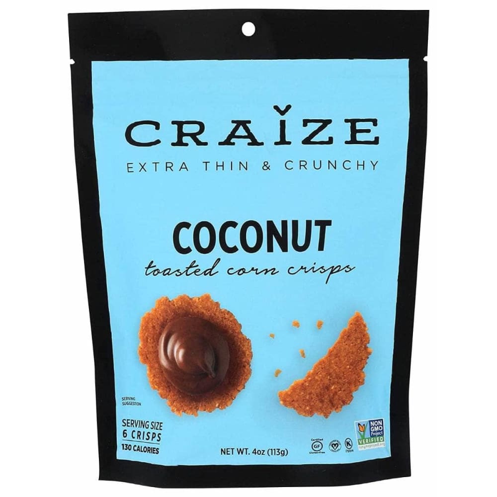 CRAIZE Craize Crackers Corn Coconut, 4 Oz