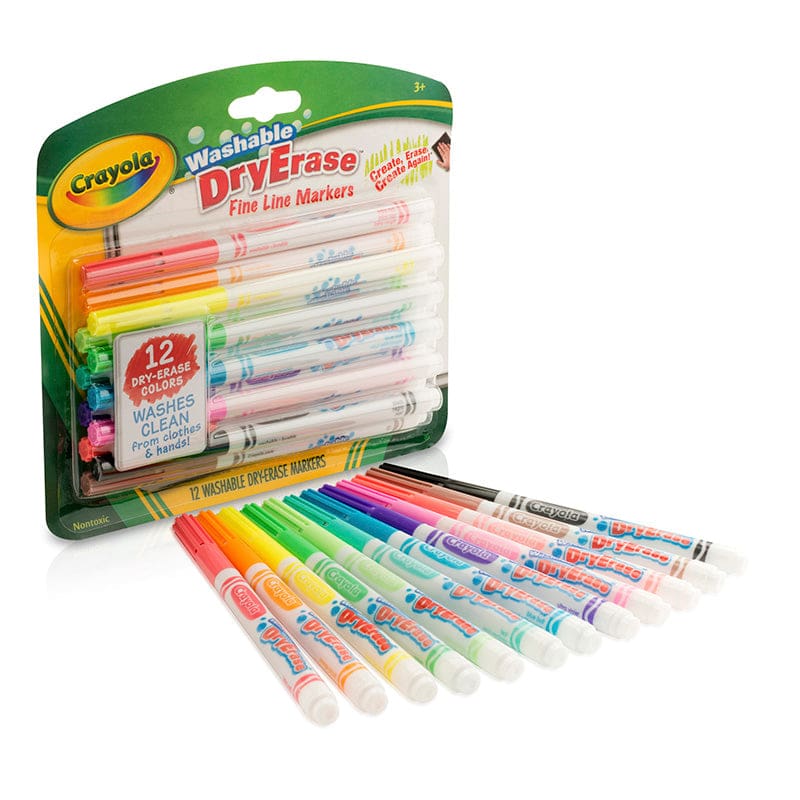 Crayola 12 Color Washable Dry Erase Markers (Pack of 6) - Markers - Crayola LLC