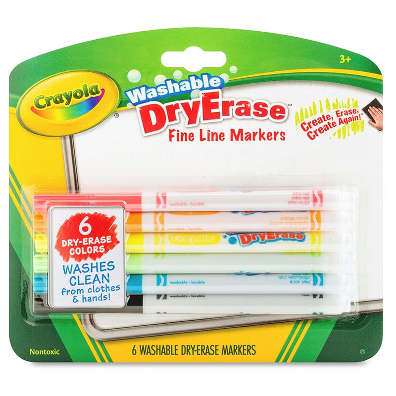 Crayola 6 Color Washable Dry Erase Markers (Pack of 10) - Markers - Crayola LLC
