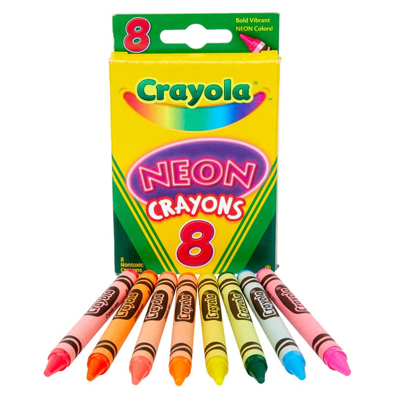 Crayola 8 Ct Neon Crayons (Pack of 12) - Crayons - Crayola LLC