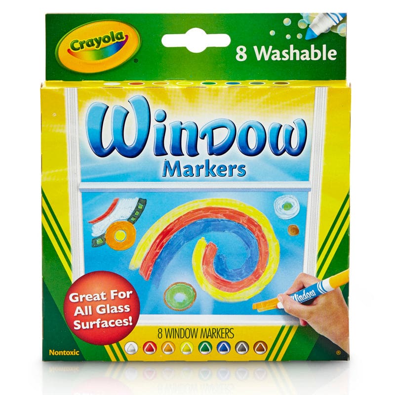 Crayola 8Ct Washable Window Markers (Pack of 10) - Markers - Crayola LLC