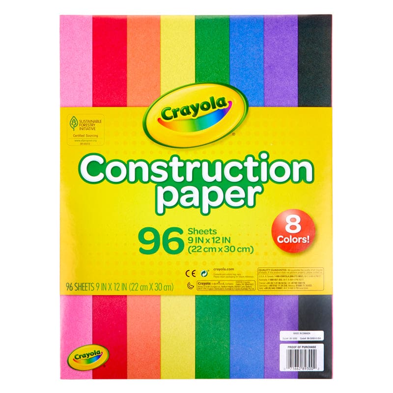 Crayola 96 Ct Construction Paper (Pack of 12) - Construction Paper - Crayola LLC