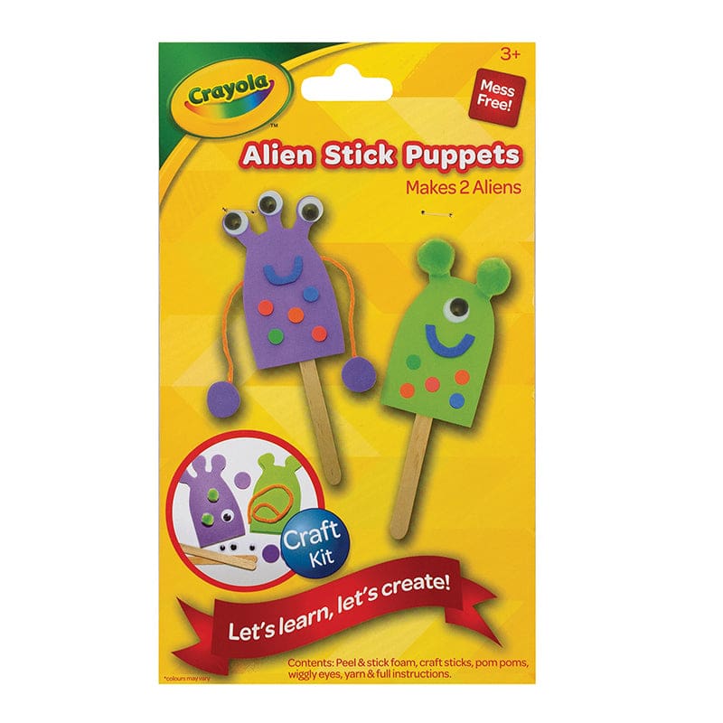 Crayola Alien Puppets Kit (Pack of 12) - Art & Craft Kits - Dixon Ticonderoga Co - Pacon