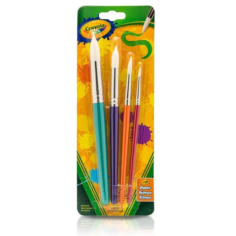 Crayola Big Paintbrush St Round 4Pk (Pack of 10) - Paint Brushes - Crayola LLC