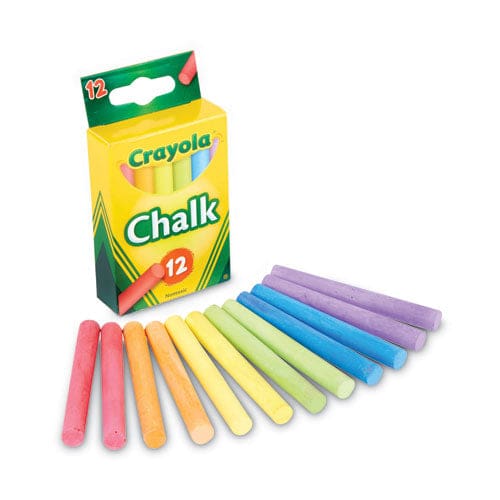 Crayola Chalk 3 X 0.38 Diameter 6 Assorted Colors 12 Sticks/box - School Supplies - Crayola®