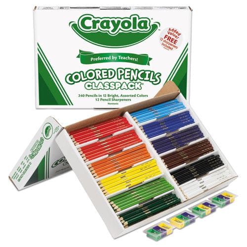 Crayola Color Pencil Classpack Set 3.3 Mm 2b (#1) Assorted Lead/barrel Colors 240/box - School Supplies - Crayola®