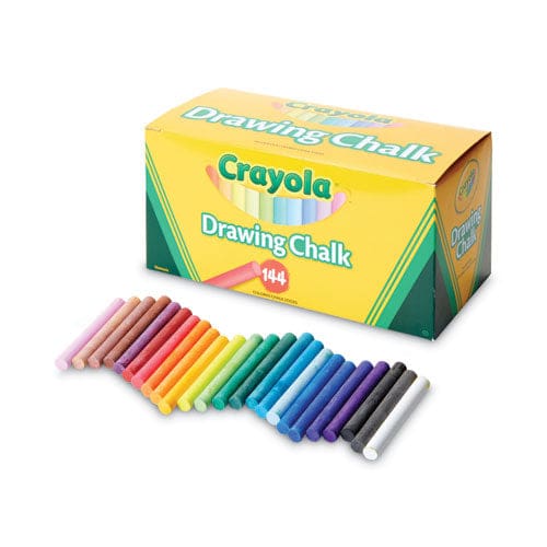 Crayola Colored Drawing Chalk 3.19 X 0.38 Diameter Six Each Of 24 Assorted Colors 144 Sticks/set - School Supplies - Crayola®