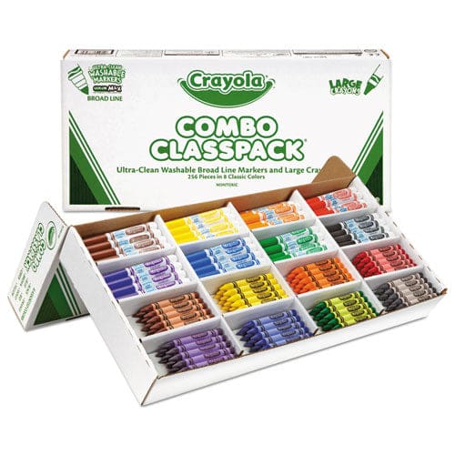 Crayola Crayon And Ultra-clean Washable Marker Classpack 8 Colors 128 Each Crayons/markers 256/box - School Supplies - Crayola®