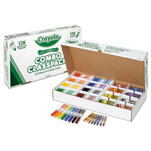 Crayola Crayons And Markers Combo Classpack Eight Colors 256/set - School Supplies - Crayola®