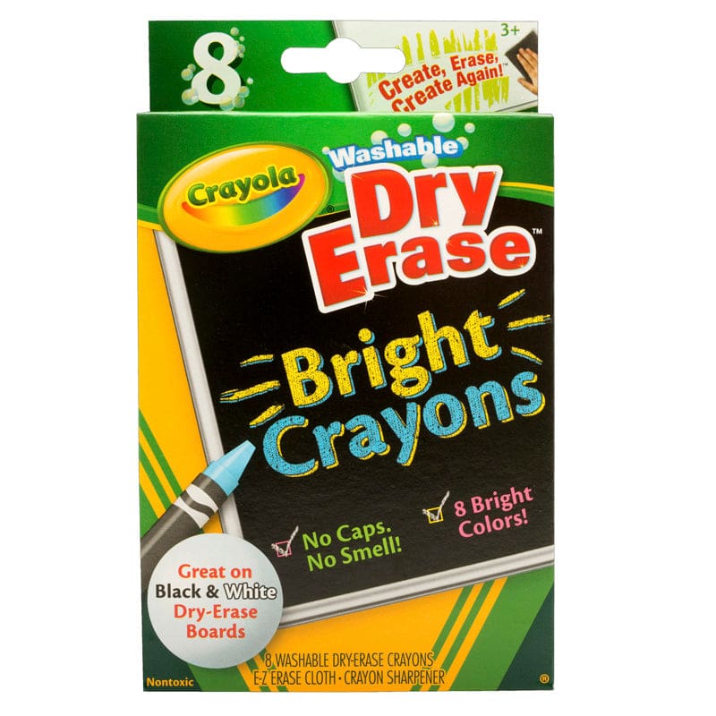 Crayola Dry Erase Bright 8 Count Crayons (Pack of 10) - Crayons - Crayola LLC