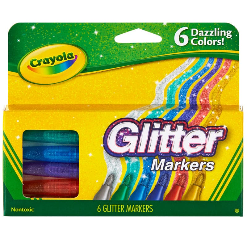 Crayola Glitter Markers 6 Colors (Pack of 6) - Markers - Crayola LLC