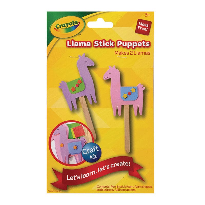 Crayola Llama Stick Puppets Kit (Pack of 12) - Art & Craft Kits - Dixon Ticonderoga Co - Pacon