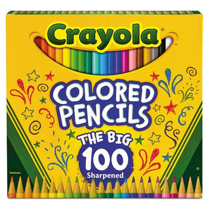 Crayola Long-length Colored Pencil Set 3.3 Mm 2b (#1) Assorted Lead/barrel Colors 100/pack - School Supplies - Crayola®
