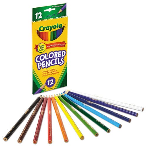 Crayola Long-length Colored Pencil Set 3.3 Mm 2b (#1) Assorted Lead/barrel Colors 8/pack - School Supplies - Crayola®