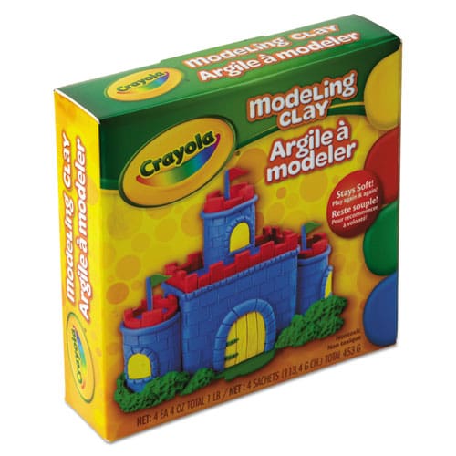 Crayola Modeling Clay Assortment 4 Oz Packs 4 Packs Blue/green/red/yellow 1 Lb - School Supplies - Crayola®
