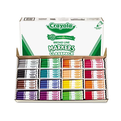 Crayola Non-washable Marker Broad Bullet Tip Assorted Classic Colors 256/box - School Supplies - Crayola®