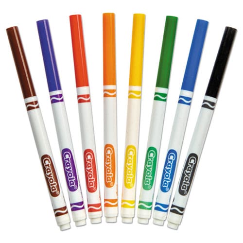 Crayola Non-washable Marker Fine Bullet Tip Assorted Classic Colors 8/pack - School Supplies - Crayola®