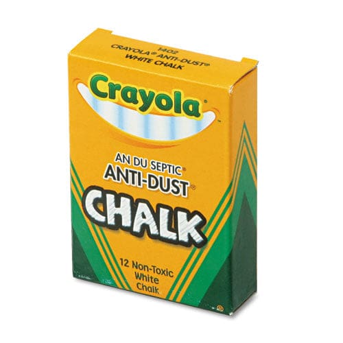 Crayola Nontoxic Anti-dust Chalk 3 X 0.31 Diameter White 12 Sticks/box - School Supplies - Crayola®