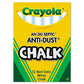 Crayola Nontoxic Anti-dust Chalk 3 X 0.31 Diameter White 12 Sticks/box - School Supplies - Crayola®