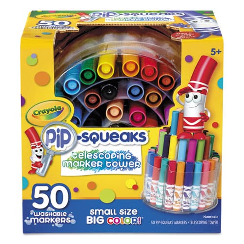 Crayola Pip-squeaks Telescoping Marker Tower Medium Bullet Tip Assorted Colors 50/pack - School Supplies - Crayola®