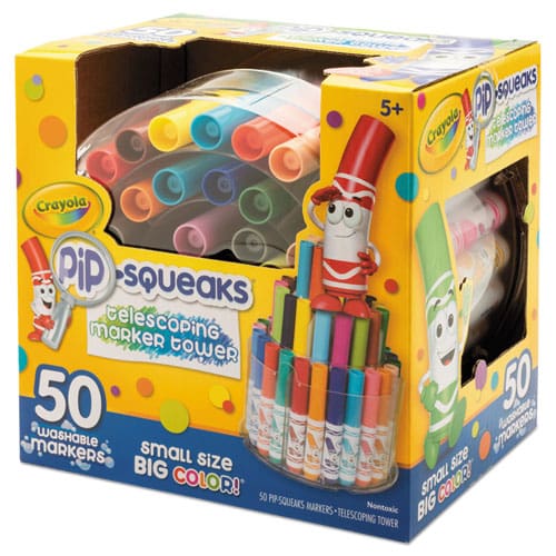 Crayola Pip-squeaks Telescoping Marker Tower Medium Bullet Tip Assorted Colors 50/pack - School Supplies - Crayola®