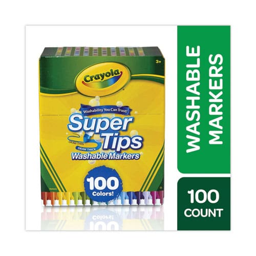 Crayola Super Tips Washable Markers Fine/broad Bullet Tips Assorted Colors 100/set - School Supplies - Crayola®