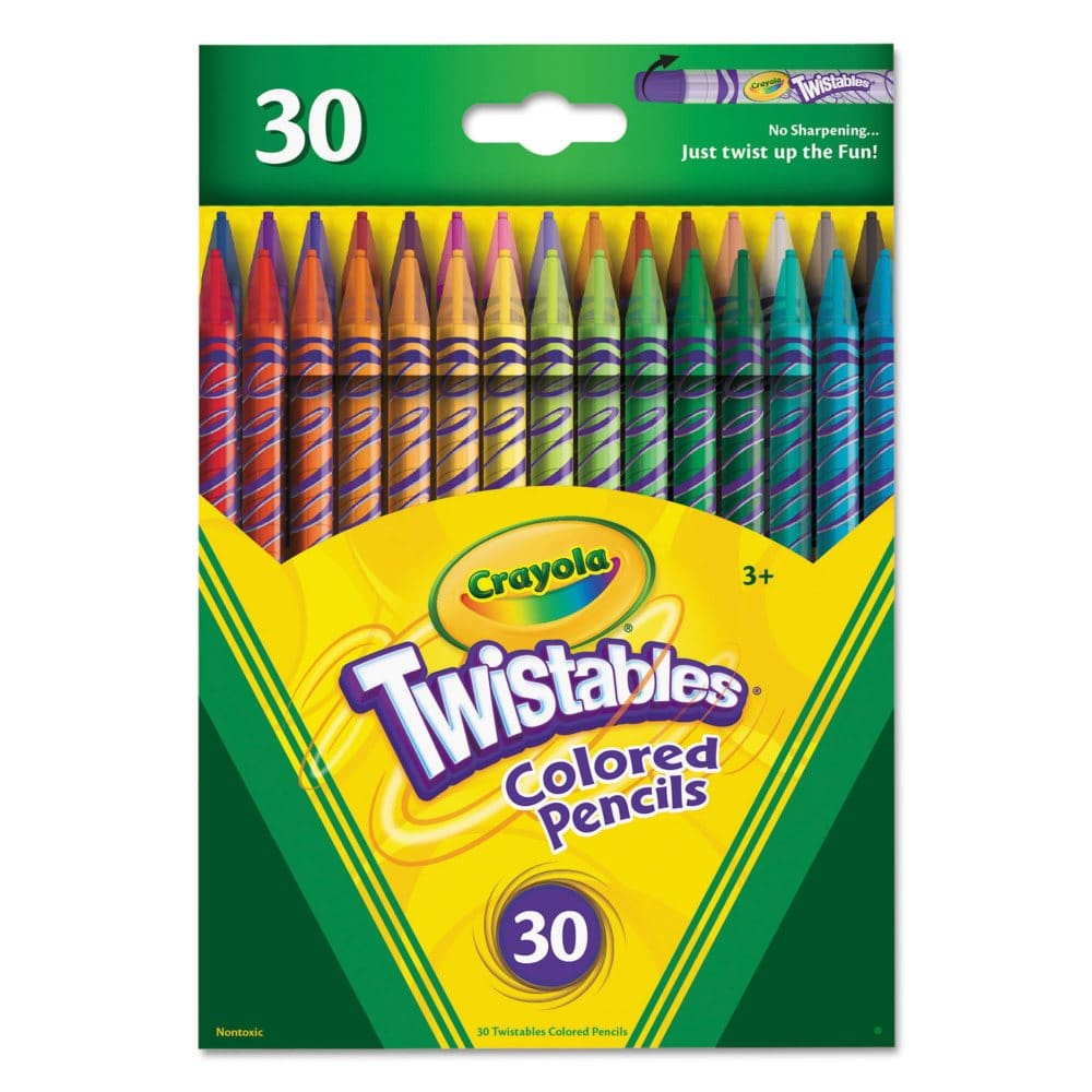 Crayola Twistables Colored Pencils 30 Assorted Colors/Pack - Easter Essentials - Crayola