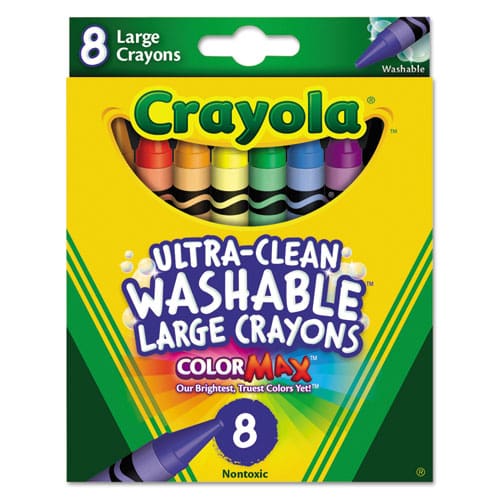 Crayola Ultra-clean Washable Crayons Large 8 Colors/box - School Supplies - Crayola®