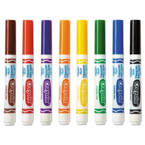 Crayola Ultra-clean Washable Markers Broad Bullet Tip Assorted Colors 8/pack - School Supplies - Crayola®