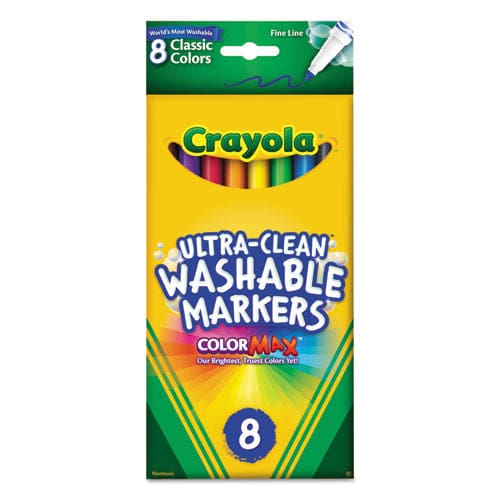 Crayola Ultra-clean Washable Markers Fine Bullet Tip Assorted Colors 8/pack - School Supplies - Crayola®
