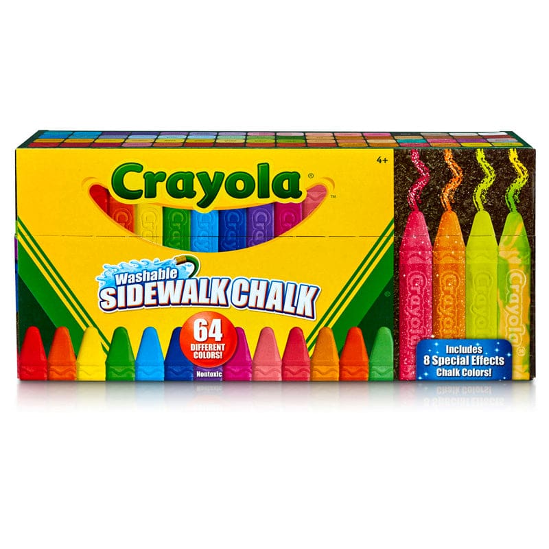 Crayola Wash Sidewalk Chalk 64Pk (Pack of 2) - Chalk - Crayola LLC
