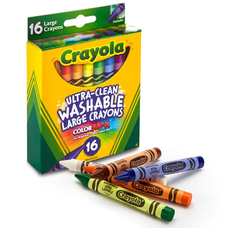 Crayola Washable Crayons 16Ct Large (Pack of 8) - Crayons - Crayola LLC