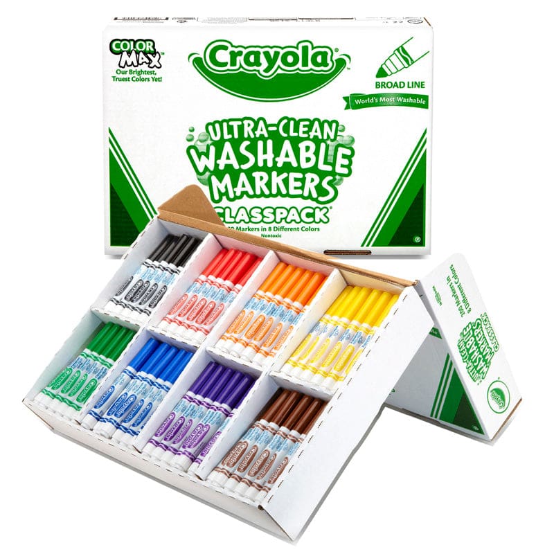 Crayola Washable Markers Classpack 200Ct 8 Colors Broad Line - Markers - Crayola LLC