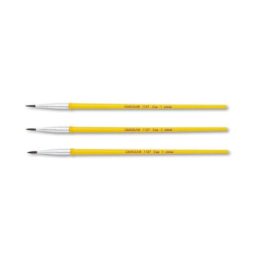 Crayola Watercolor Brush Set Size 7 Camel-hair Blend Round Profile 3/pack - School Supplies - Crayola®