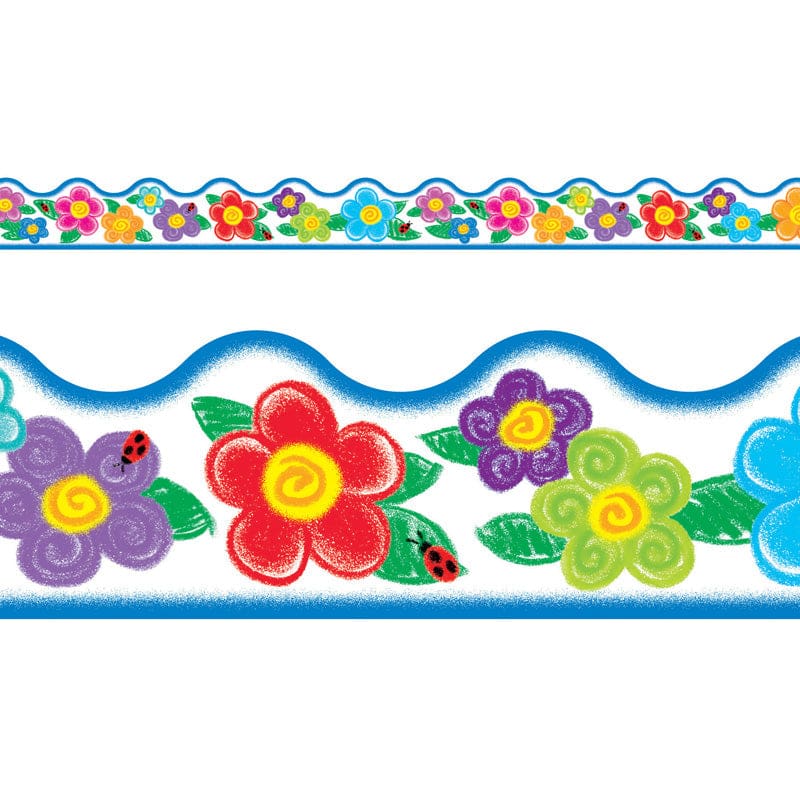 Crayon Flowers Terrific Trimmer (Pack of 10) - Border/Trimmer - Trend Enterprises Inc.