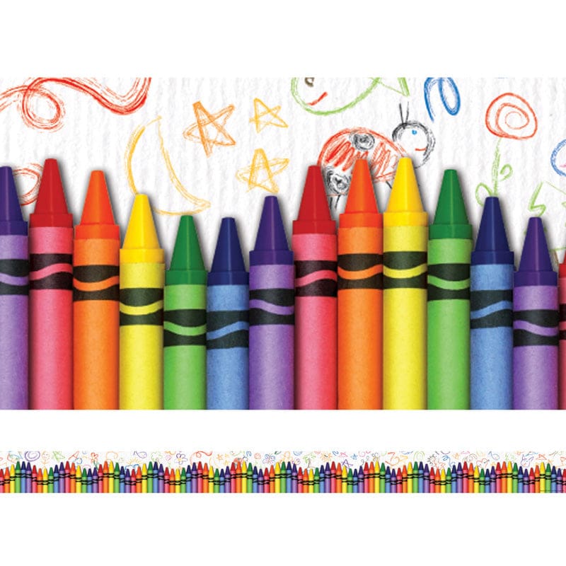 Crayons Layered Border (Pack of 10) - Border/Trimmer - Teacher Created Resources
