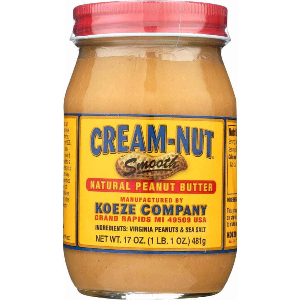 Cream Nut Cream Nut Peanut Butter Smooth Natural, 17 oz