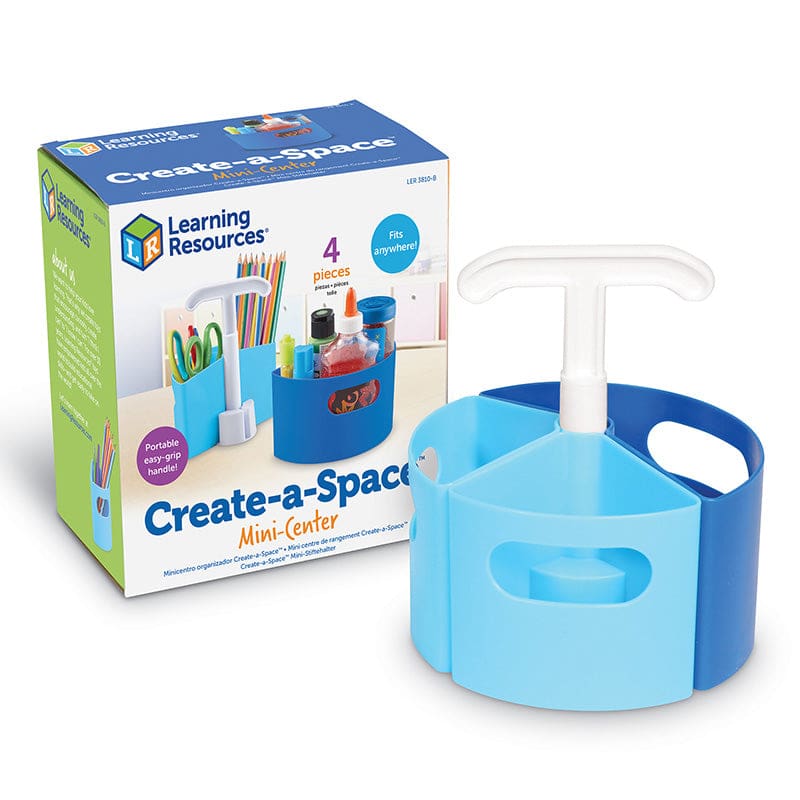 Create-A-Space Mini-Center Blue (Pack of 3) - Desk Accessories - Learning Resources
