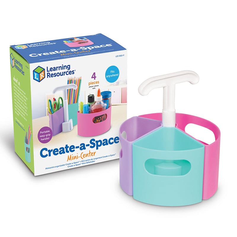 Create-A-Space Mini-Center Pastel (Pack of 3) - Desk Accessories - Learning Resources