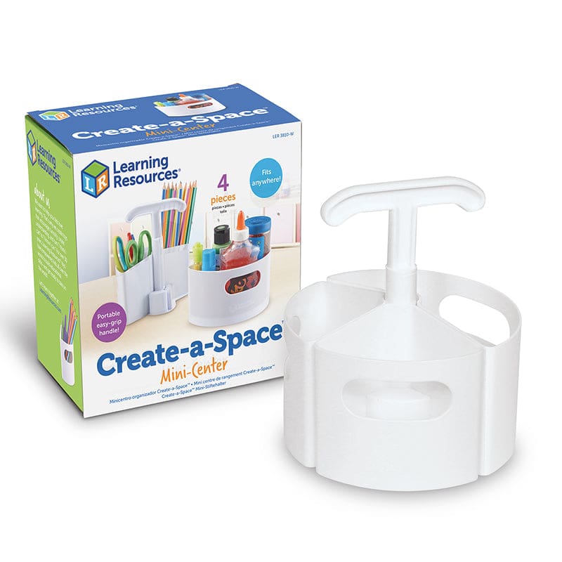 Create-A-Space Mini-Center White (Pack of 3) - Desk Accessories - Learning Resources