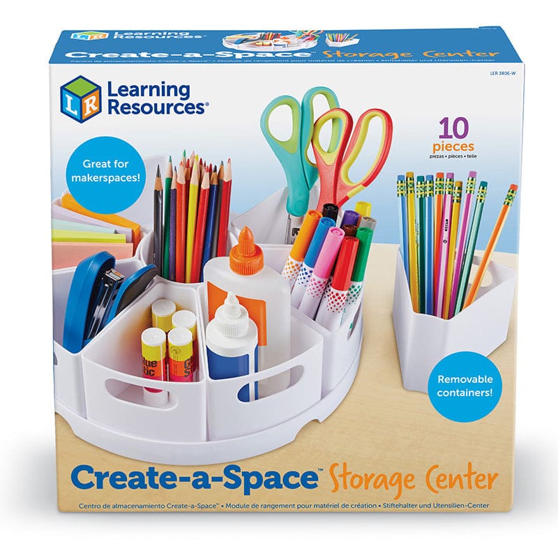 Create-A-Space Storage Center White - Desk Accessories - Learning Resources