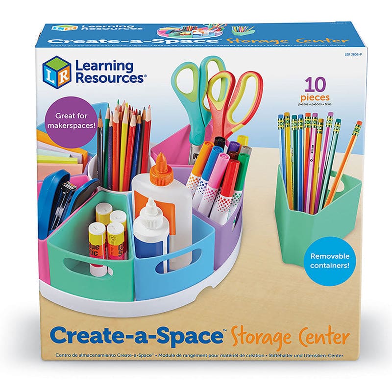 Create-A-Space Storage Centr Pastel - Desk Accessories - Learning Resources