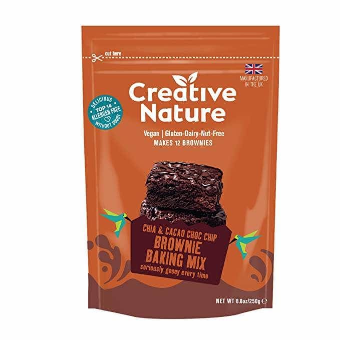 CREATIVE NATURE Grocery > Cooking & Baking CREATIVE NATURE: Chia & Cacao Choc Chip Brownie Baking Mix, 8.8 oz