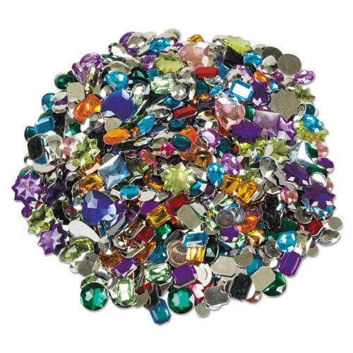 Creativity Street Acrylic Gemstones Classroom Pack 1 Lb Assorted Colors/shapes/sizes - School Supplies - Creativity Street®
