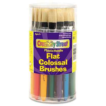 Creativity Street Colossal Brush Natural Bristle Flat Profile 30/set - School Supplies - Creativity Street®