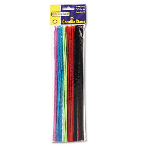Creativity Street Regular Stems 12 X 4 Mm Metal Wire Polyester Assorted 1,000/box - School Supplies - Creativity Street®